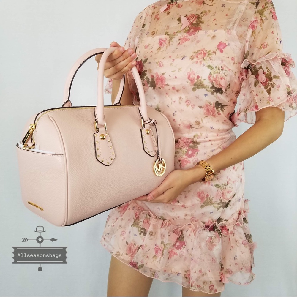 NWT Michael Kors Medium Aria Satchel Blossom Pink - Picture 1 of 6